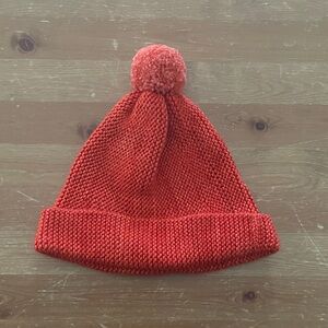 Misha And Puff Garter Hat in Red Flame